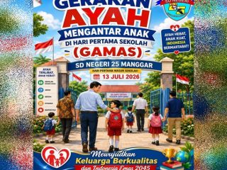 Ayah Antar Anak Sekolah, Langkah Kecil Menuju Generasi Emas