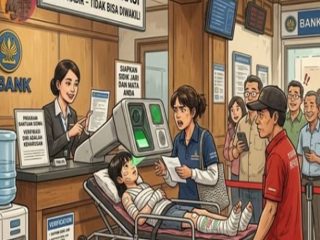 Viral Siswi Korban Kecelakaan Datang ke Bank Naik Ambulans demi PIP
